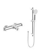 URBAN Deck Mounted Thermostatic Bath Shower Mixer &amp; Slide Rail Kit image