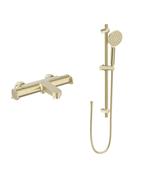 URBAN Deck Mounted Thermostatic Bath Shower Mixer &amp; Slide Rail Kit image