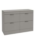 STOCKHOLM Floorstanding 120cm Four Drawer Countertop Unit Matt Khaki &amp; Handle image