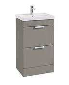 STOCKHOLM Floorstanding 50cm Two Drawer Unit Matt Khaki &amp; Handles image