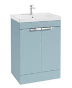 STOCKHOLM Floorstanding 60cm Two Door Unit Matt Morning Sky Blue &amp; Handles image