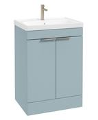 STOCKHOLM Floorstanding 60cm Two Door Unit Matt Morning Sky Blue &amp; Handles image
