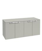 STOCKHOLM Wall Hung 120cm Four Door Countertop Unit Matt Arctic Grey &amp; Handle image