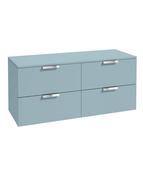 STOCKHOLM Wall Hung 120cm Four Drawer Countertop Unit Matt Morning Sky Blue &amp; Handles image