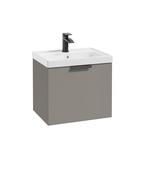 STOCKHOLM Wall Hung  50cm Single Drawer Unit Matt Khaki &amp; Handles image