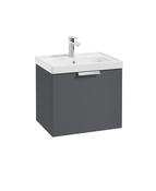STOCKHOLM Wall Hung  50cm Single Drawer Unit Matt Midnight Grey &amp; Handle image