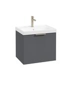 STOCKHOLM Wall Hung  50cm Single Drawer Unit Matt Midnight Grey &amp; Handle image