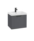 STOCKHOLM Wall Hung  50cm Single Drawer Unit Matt Midnight Grey &amp; Handle image