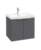 STOCKHOLM Wall Hung 60cm Two Door Unit Matt Midnight Grey &amp; Handles