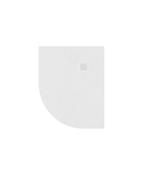 SLATE Offset Quadrant Shower Tray Right Hand White &amp; Waste image