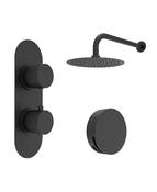 SONAS Alita Knurled Bath Set 4 &amp; Wall Mounted Fixed Head image