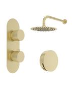 SONAS Alita Knurled Bath Set 4 &amp; Wall Mounted Fixed Head image