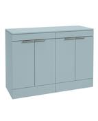 STOCKHOLM Floorstanding 120cm Four Door Countertop Unit Matt Morning Sky Blue &amp; Handle image