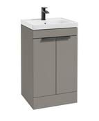 STOCKHOLM Floorstanding 50cm Two Door Unit Matt Khaki &amp; Handles image