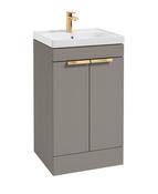 STOCKHOLM Floorstanding 50cm Two Door Unit Matt Khaki &amp; Handles image