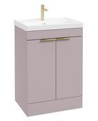 STOCKHOLM Floorstanding 60cm Two Door Unit Matt Cashmere Pink &amp; Handles image