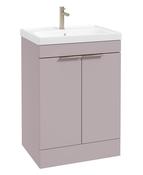 STOCKHOLM Floorstanding 60cm Two Door Unit Matt Cashmere Pink &amp; Handles image
