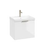 STOCKHOLM Wall Hung  50cm Single Drawer Unit Gloss White &amp; Handle image