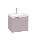 STOCKHOLM Wall Hung 50cm Single Drawer Unit Matt Cashmere Pink &amp; Handle image