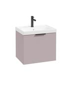 STOCKHOLM Wall Hung 50cm Single Drawer Unit Matt Cashmere Pink &amp; Handle image