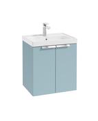 STOCKHOLM Wall Hung 50cm Two Door Unit Matt Morning Sky Blue &amp; Handles
