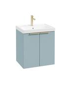 STOCKHOLM Wall Hung 50cm Two Door Unit Matt Morning Sky Blue &amp; Handles