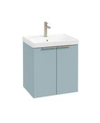 STOCKHOLM Wall Hung 50cm Two Door Unit Matt Morning Sky Blue &amp; Handles