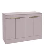 STOCKHOLM Floorstanding 120cm Four Door Countertop Unit Matt Cashmere Pink &amp; Handle image