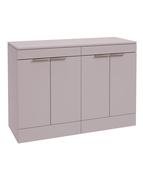 STOCKHOLM Floorstanding 120cm Four Door Countertop Unit Matt Cashmere Pink &amp; Handle image