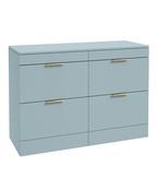 STOCKHOLM Floorstanding 120cm Four Drawer Countertop Unit Matt Morning Sky Blue &amp; Handle image