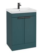 STOCKHOLM Floorstanding 60cm Two Door Unit Matt Ocean Blue &amp; Handles image