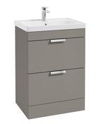 STOCKHOLM Floorstanding 60cm Two Drawer Unit Matt Khaki &amp; Handles image