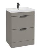 STOCKHOLM Floorstanding 60cm Two Drawer Unit Matt Khaki &amp; Handles image