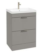 STOCKHOLM Floorstanding 60cm Two Drawer Unit Matt Khaki &amp; Handles image