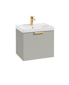 STOCKHOLM Wall Hung  50cm Single Drawer Unit Matt Arctic Grey &amp; Handles image