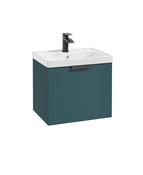 STOCKHOLM Wall Hung  50cm Single Drawer Unit Matt Ocean Blue &amp; Handle image
