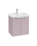 STOCKHOLM Wall Hung 50cm Two Door Unit Matt Cashmere Pink &amp; Handles