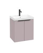 STOCKHOLM Wall Hung 50cm Two Door Unit Matt Cashmere Pink &amp; Handles