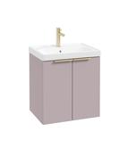 STOCKHOLM Wall Hung 50cm Two Door Unit Matt Cashmere Pink &amp; Handles