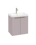 STOCKHOLM Wall Hung 50cm Two Door Unit Matt Cashmere Pink &amp; Handles