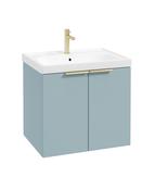 STOCKHOLM Wall Hung 60cm Two Door Unit Matt Morning Sky Blue &amp; Handles