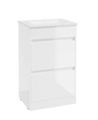 SOURCE Floorstanding 50cm Two Drawer Vanity Unit &amp; Basin image