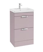 STOCKHOLM Floorstanding 50cm Two Drawer Unit Matt Cashmere Pink &amp; Handles image