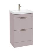 STOCKHOLM Floorstanding 50cm Two Drawer Unit Matt Cashmere Pink &amp; Handles image