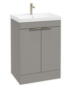 STOCKHOLM Floorstanding 60cm Two Door Unit Matt Khaki &amp; Brushed Chrome Handles image