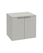 STOCKHOLM Wall Hung 60cm Two Door Countertop Unit Matt Arctic Grey &amp; Handles image