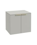 STOCKHOLM Wall Hung 60cm Two Door Countertop Unit Matt Arctic Grey &amp; Handles image