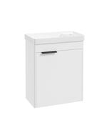 REED Wall Hung 55cm Single Door Cloakroom Vanity Unit Lakeshore Lily &amp; Handle image