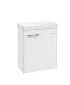 REED Wall Hung 55cm Single Door Cloakroom Vanity Unit Lakeshore Lily &amp; Handle image