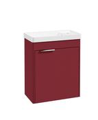 REED Wall Hung 55cm Single Door Cloakroom Vanity Unit Ruby Fern &amp; Handle image